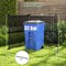 Black 55" Tall PVC Fence Panels with Metal Anchors Perfect for AC Cover or Trash Garden Use